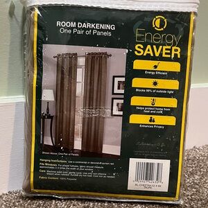 Room darkening, energy saver curtains - “cheetah taupe”